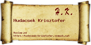 Hudacsek Krisztofer névjegykártya