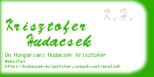krisztofer hudacsek business card